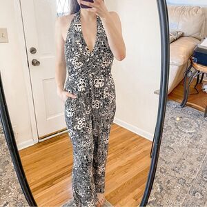 Anthropologie Giovanna Halter Neck Jumpsuit S